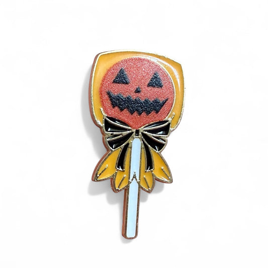 Pumpkin Lollipop Enamel Pin