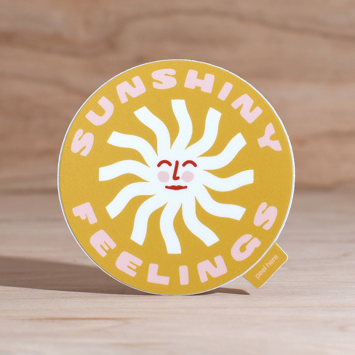 Sunshiny Feelings Sticker | Vinyl Sticker | Yellow: Sticker Only
