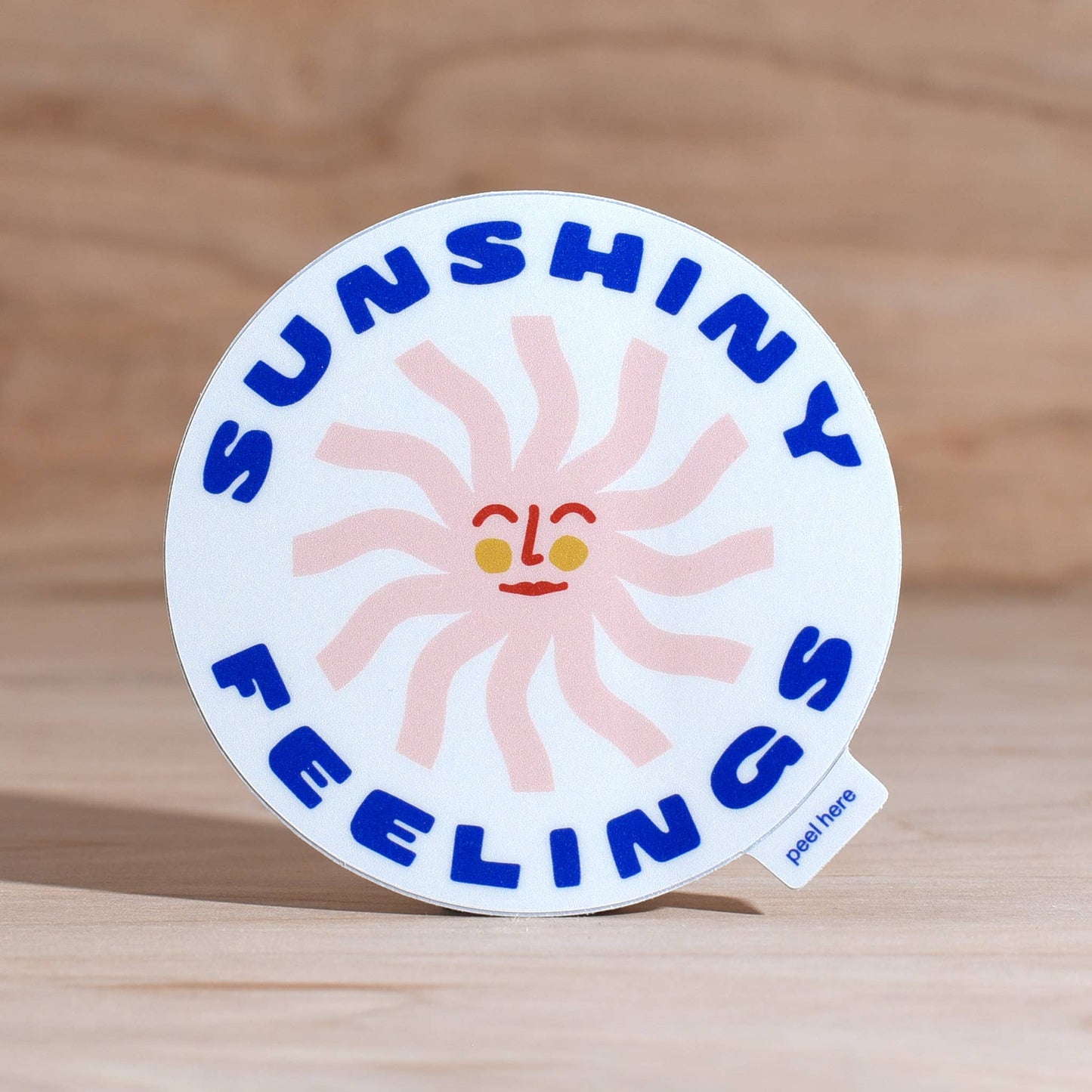 Sunshiny Feelings Sticker | Vinyl Sticker | Pink: Sticker Only