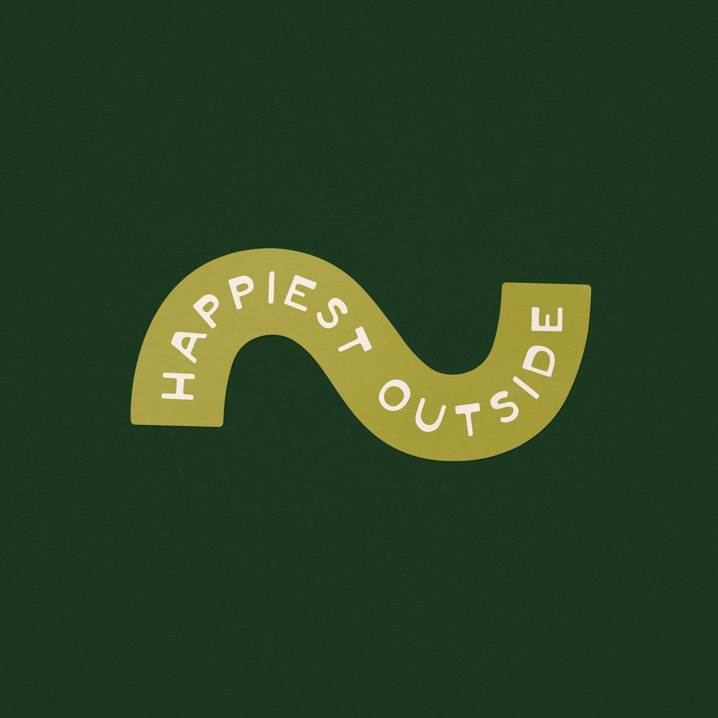 Happiest Outside Sticker | Vinyl Sticker | Outdoor Sticker: Sticker Only