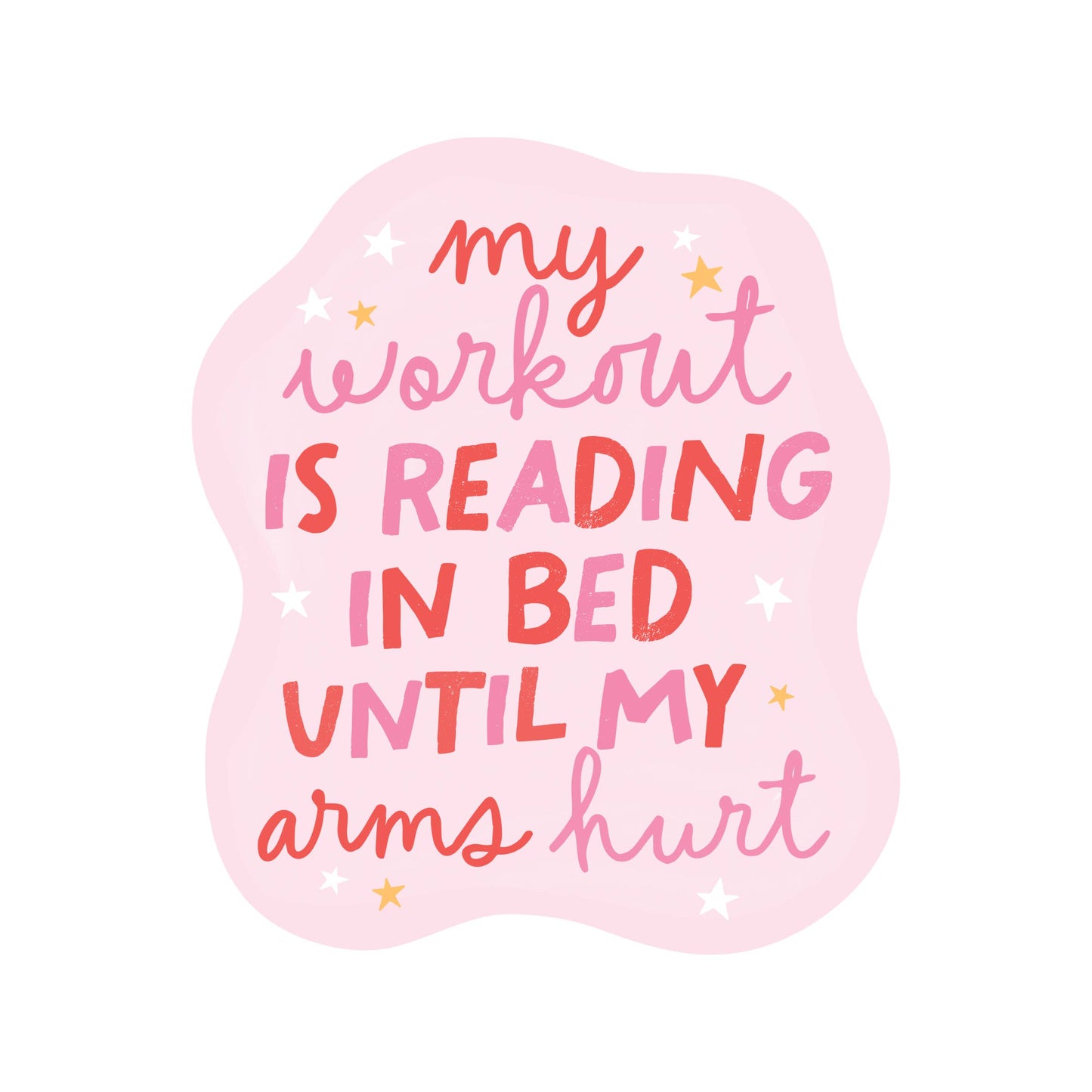 Book Read Funny Humor Workout High Quality Vinyl Sticker