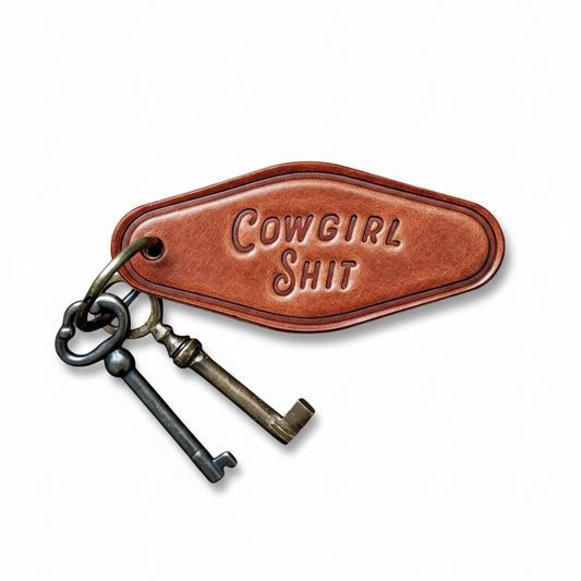 Cowgirl Shit Leather Keychain - Motel Style