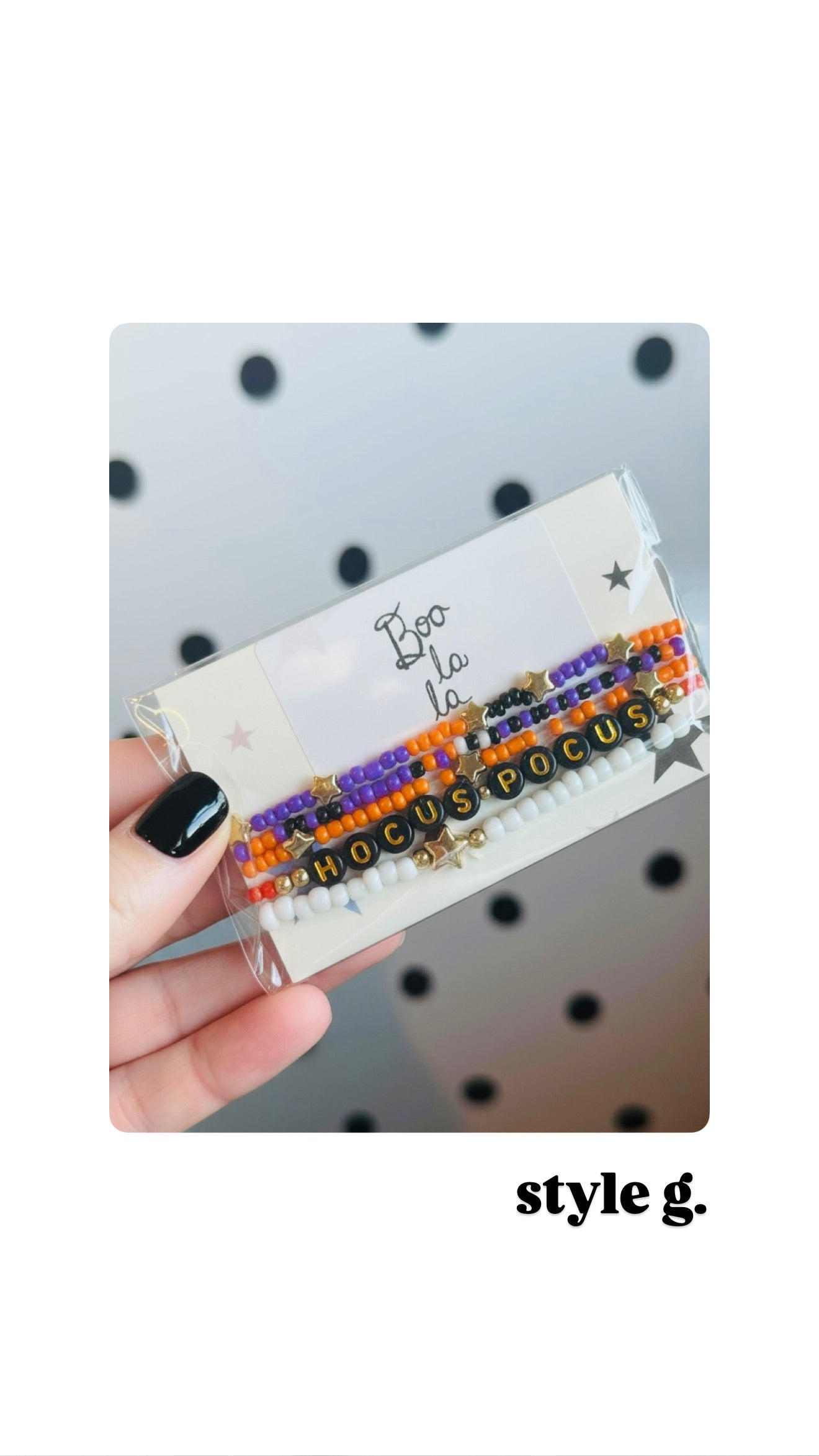 Boo La La Beaded Elastic Bracelet Stack