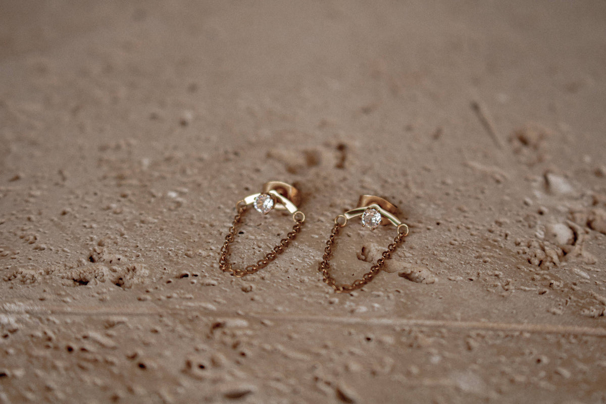 COVE STUDS | waterproof gold earrings