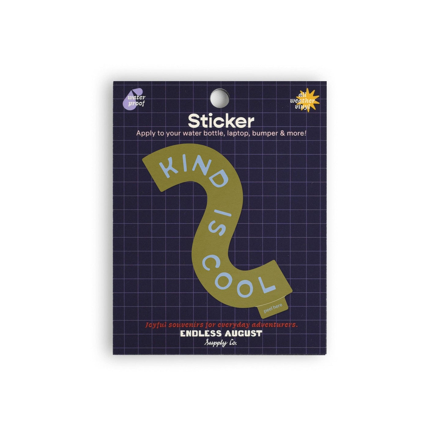Kind Is Cool Sticker - green: Sticker Only