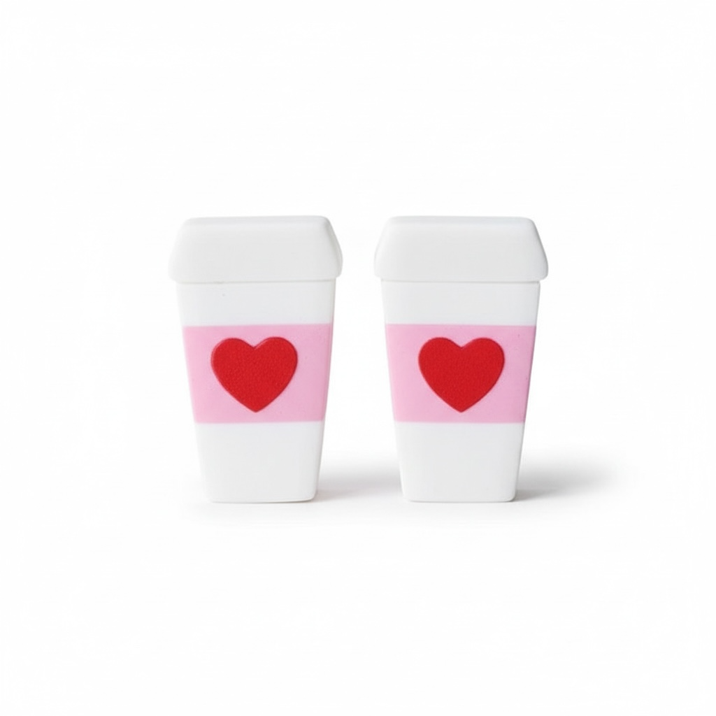 Kisses, Coffee + Love Stud Earrings