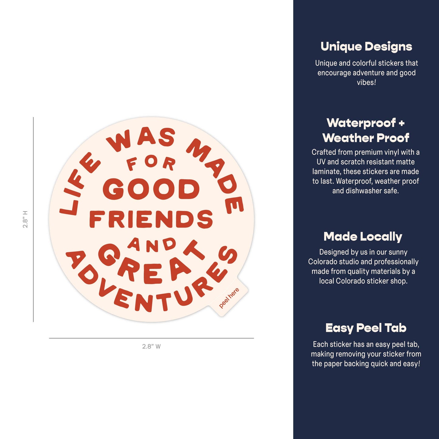 Great Adventures Sticker | Vinyl Sticker | Red: Sticker Only