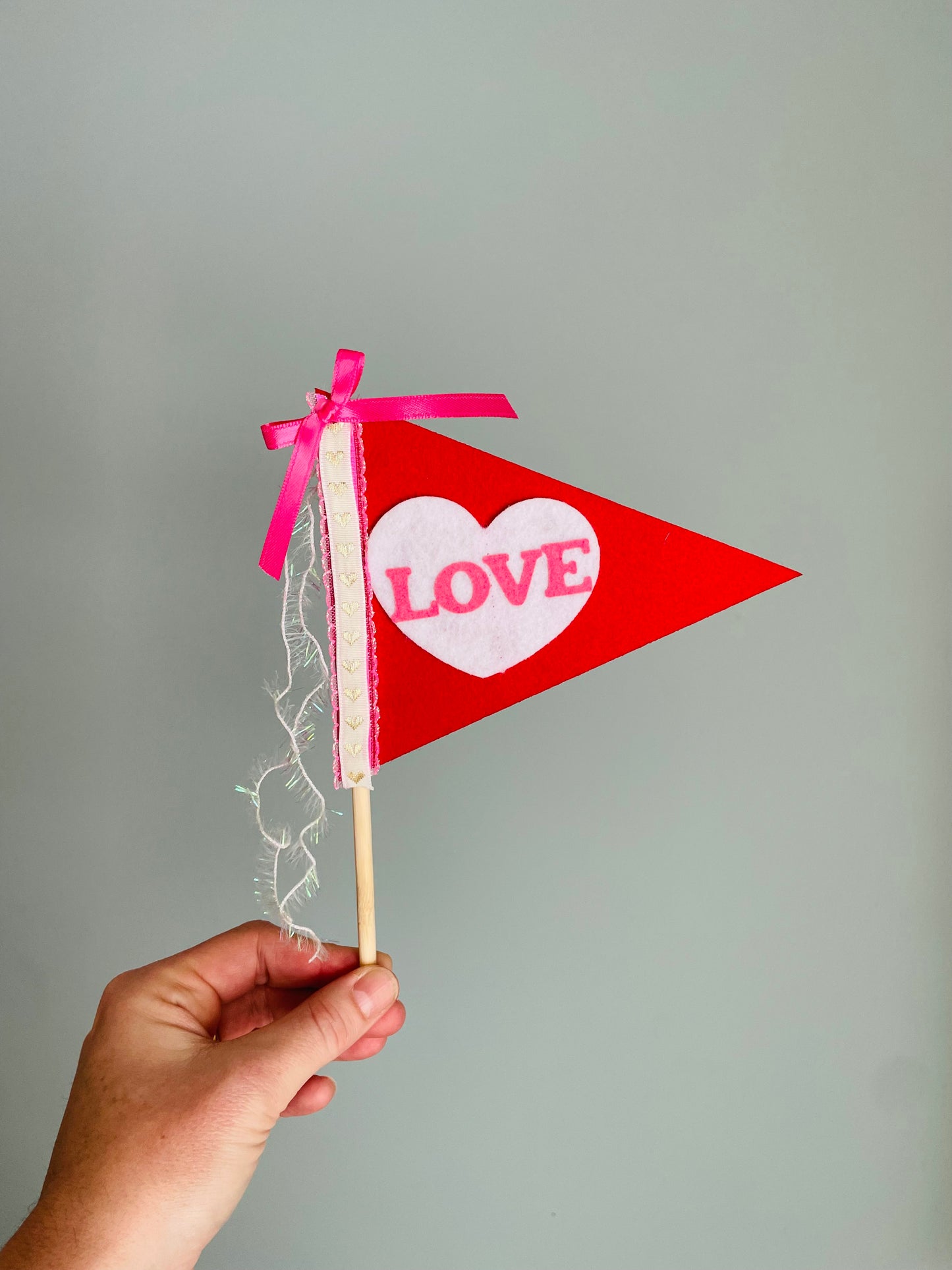 L O V E pennant flag