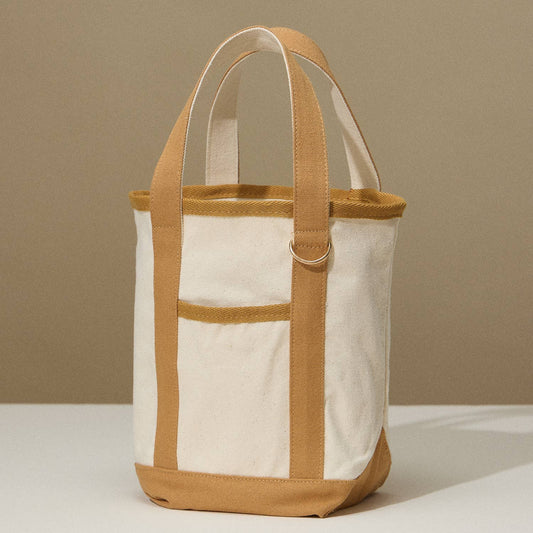 EcoCharm Cotton Everywhere-Carry Canvas Tote Bag -Small Size: Taupe / One size