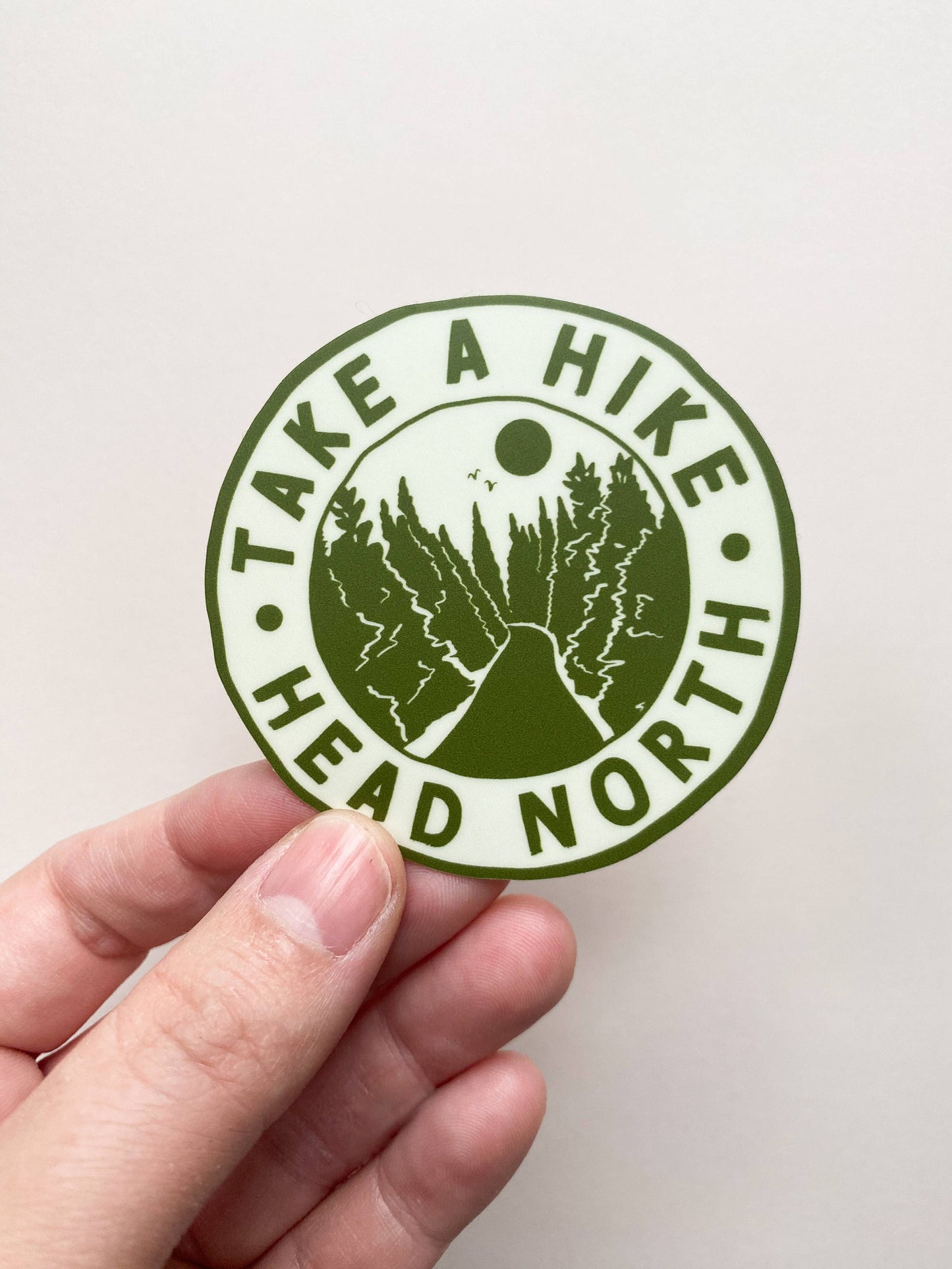 Take a Hike Head North Vinyl Sticker