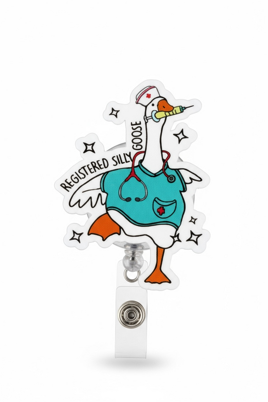 Registered Silly Goose Acrylic Badge Reel