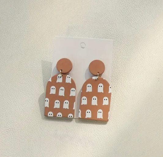 Geometric Drop Ghost Earrings
