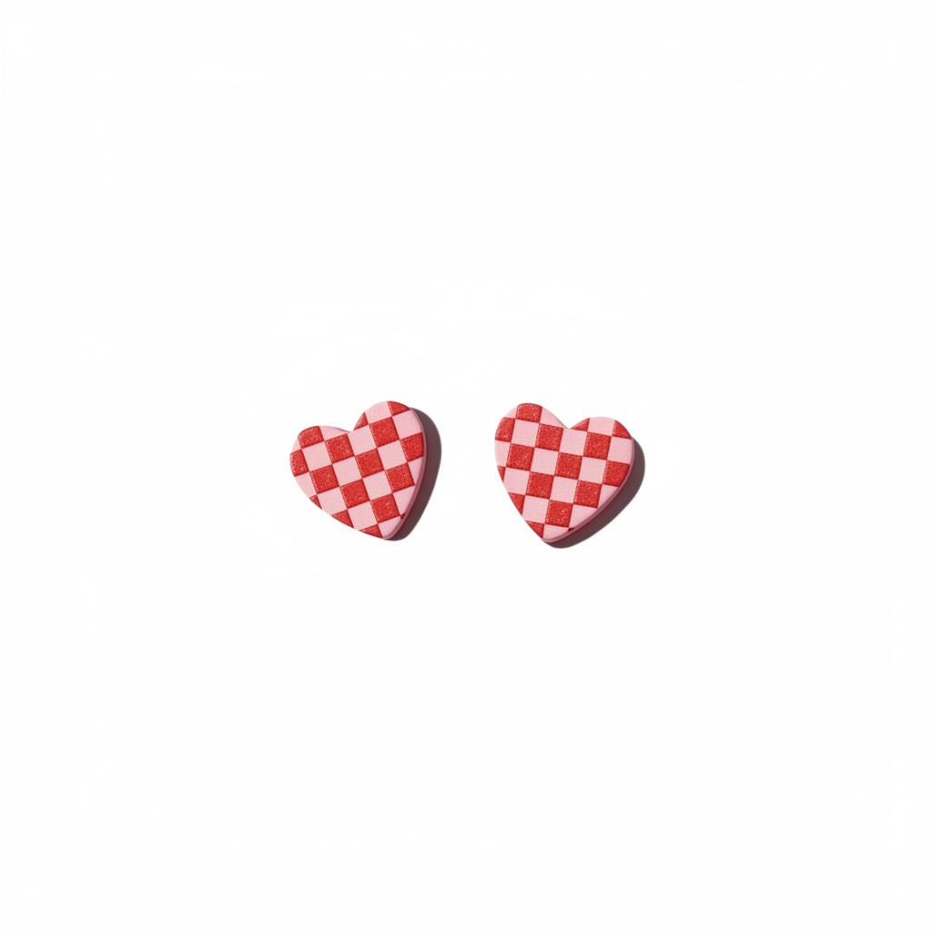 Clay Textured Heart Shaped Studs