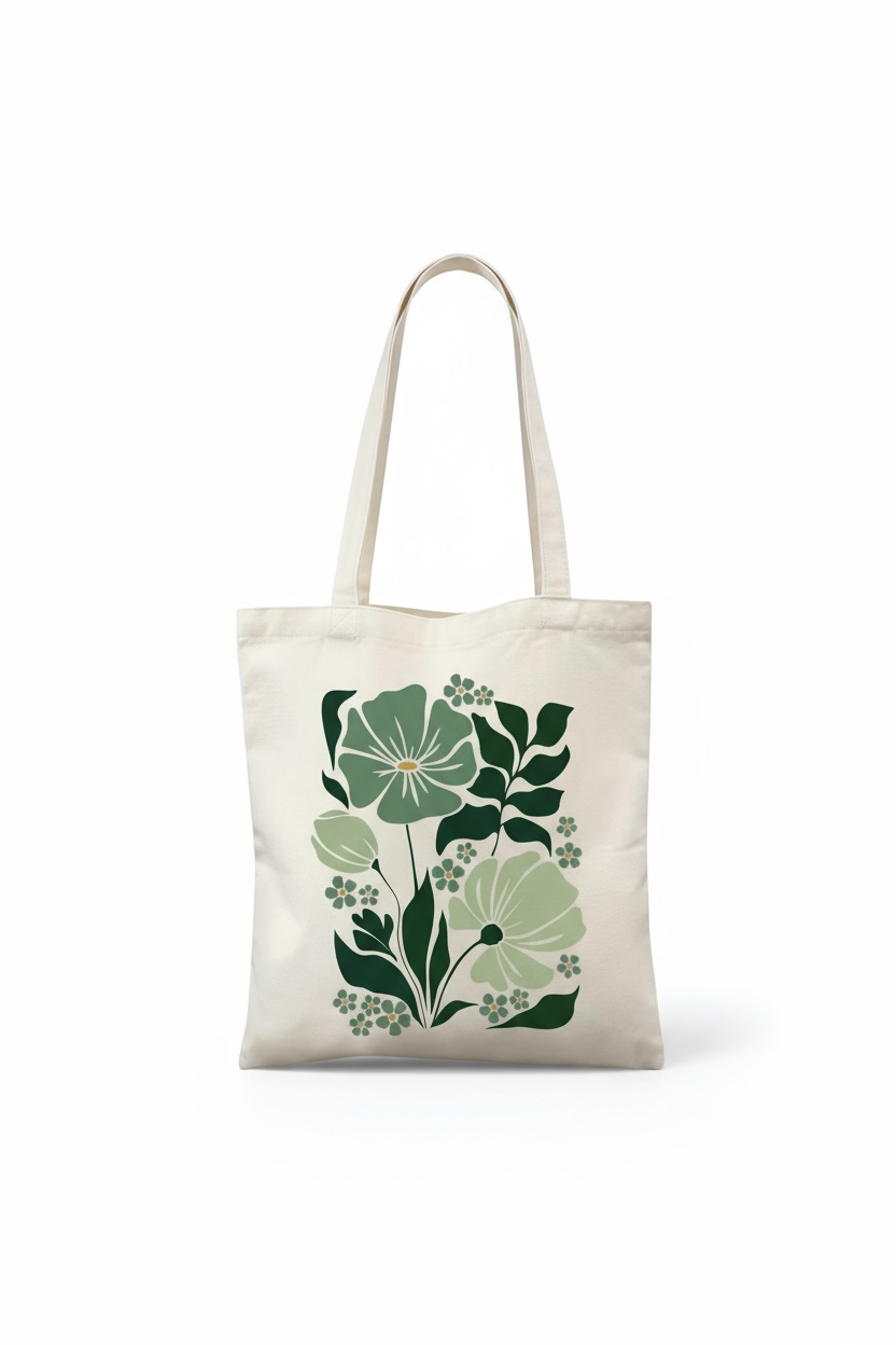 Botanical Canvas Tote