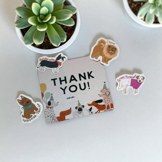 Puppy Party Thank You Flat Cards