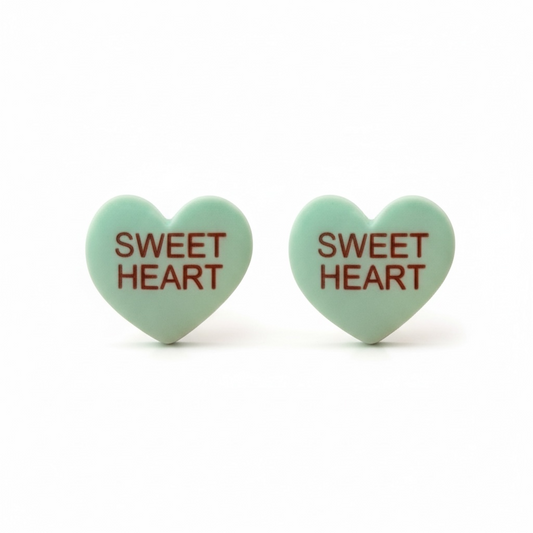Conversation Heart Acrylic Stud Earrings