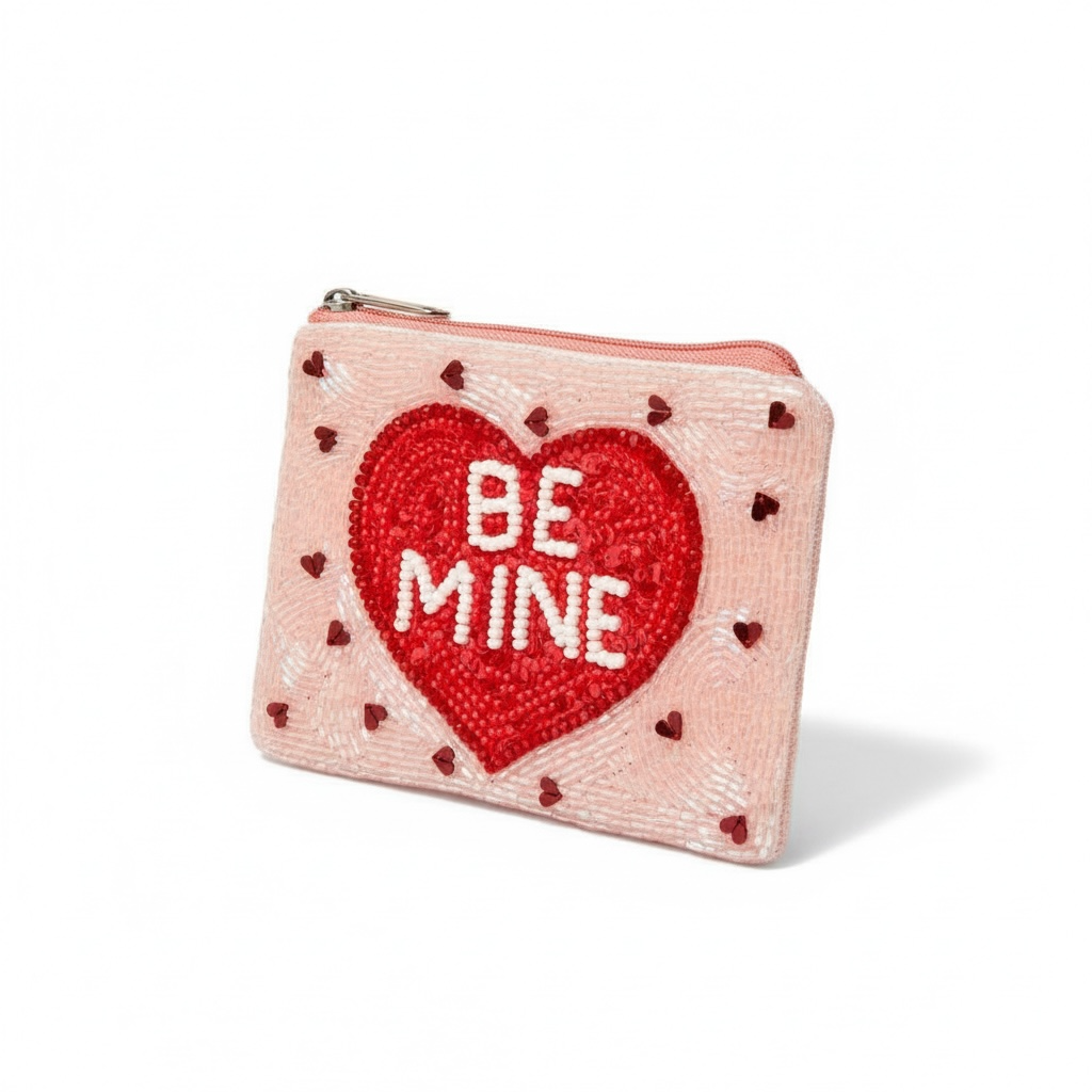 Be Mine Beaded Coin Purse