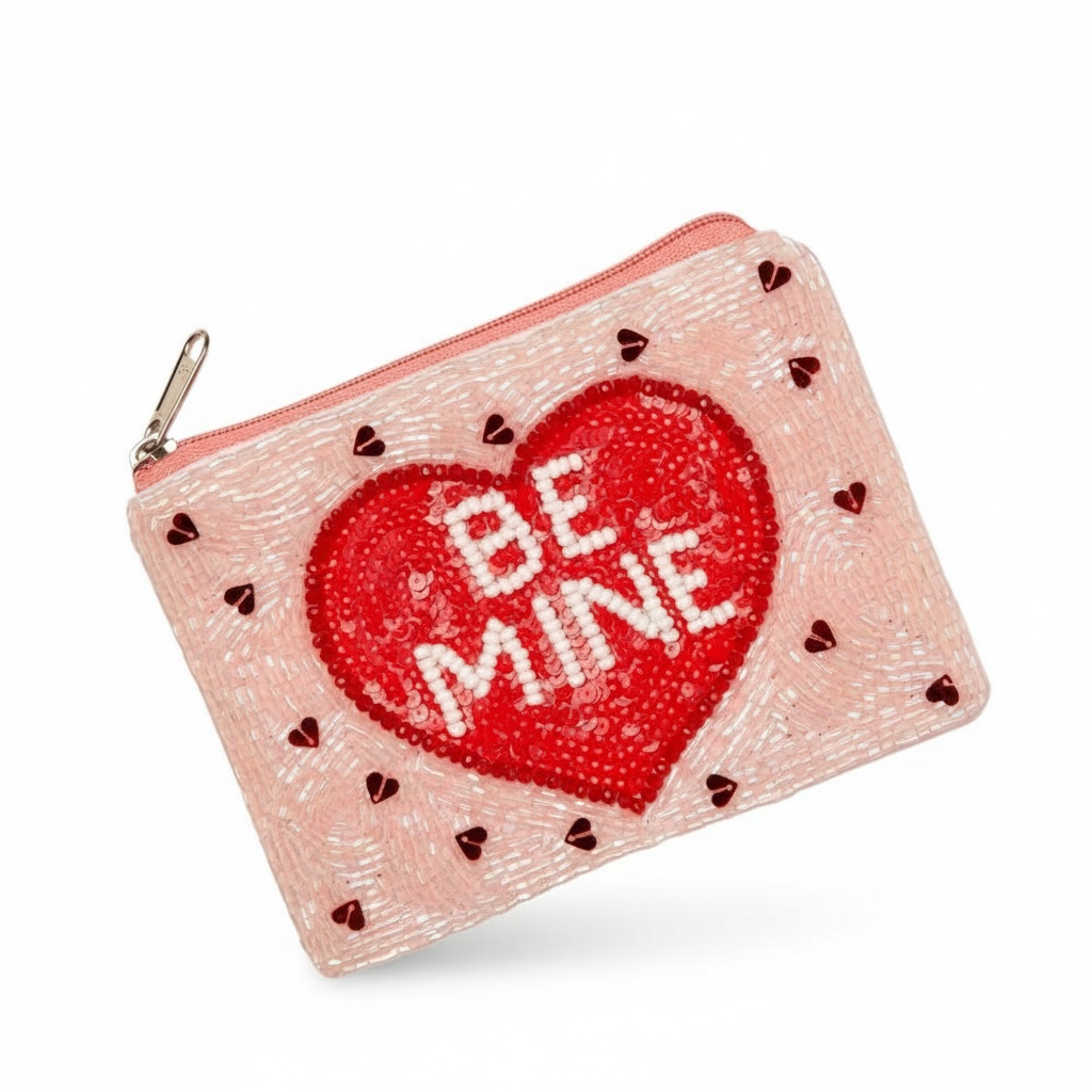 Be Mine Beaded Coin Purse