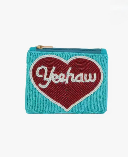 Yeehaw Beaded Coin Purse/Pouch