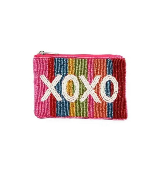 XOXO Beaded Coin Purse/Pouch