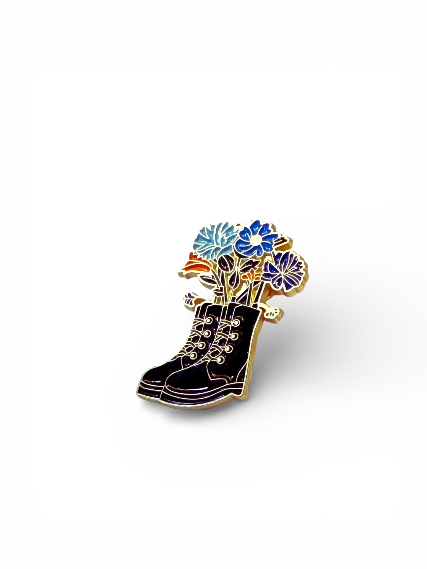 Bouquet Boots Enamel Pin