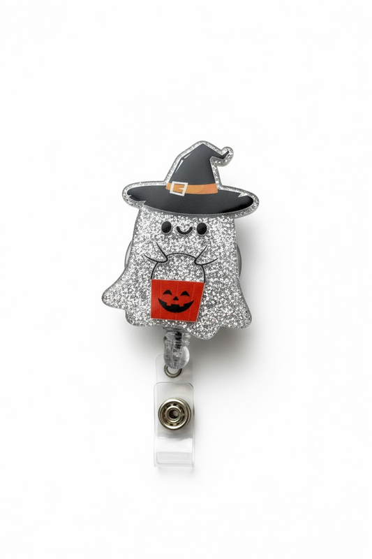 Witchy Ghost Glitter Badge Reel