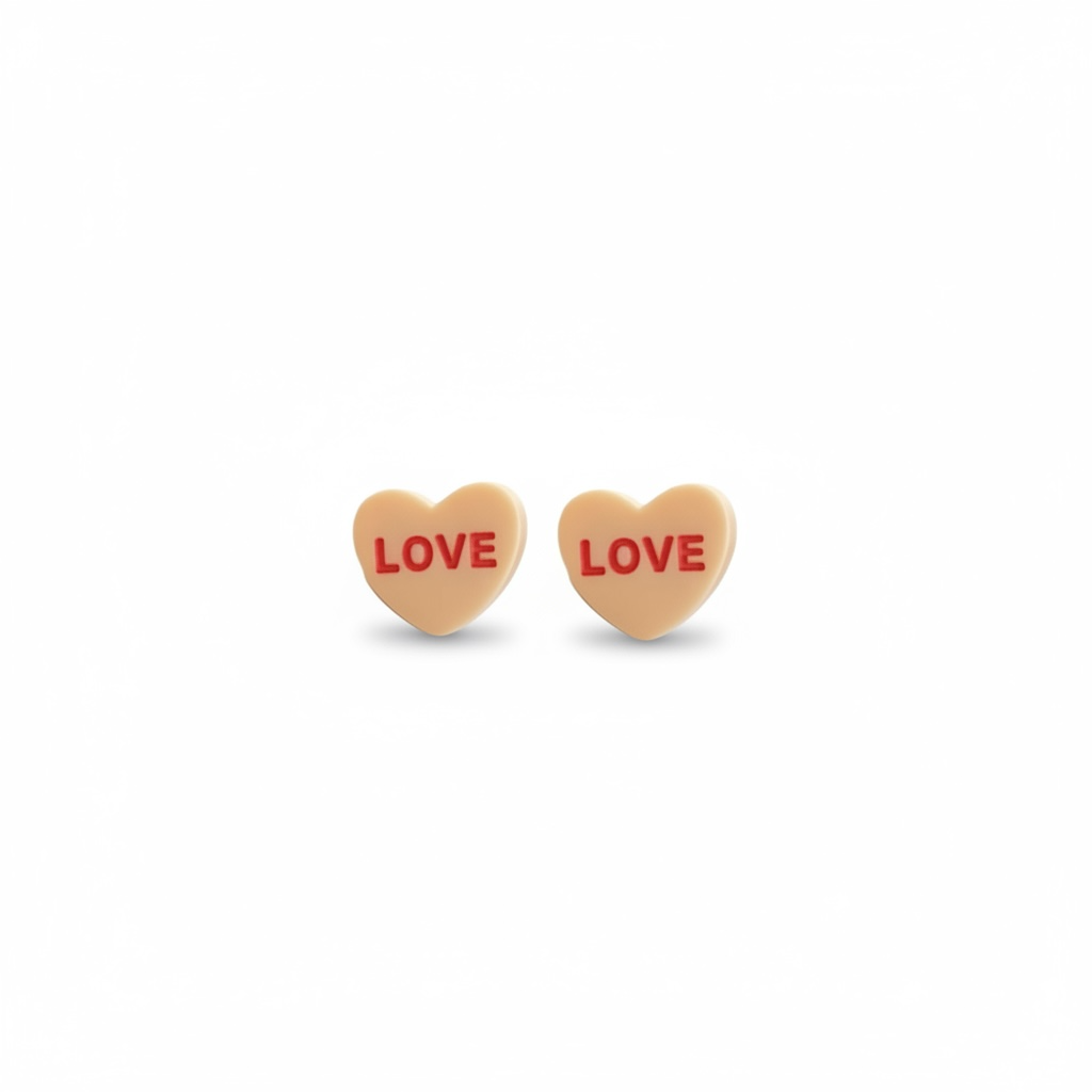 LOVE Conversation Heart Stud Earrings