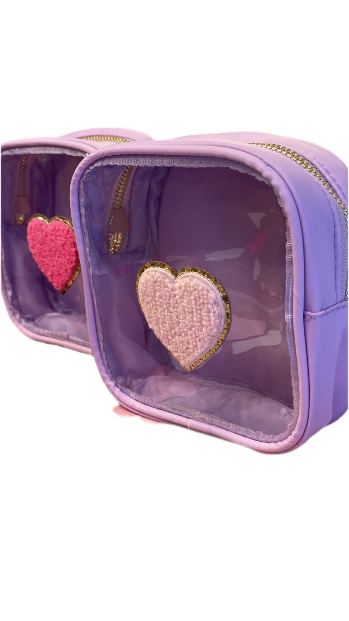 Small Heart Cosmetic Cube - Light Pink