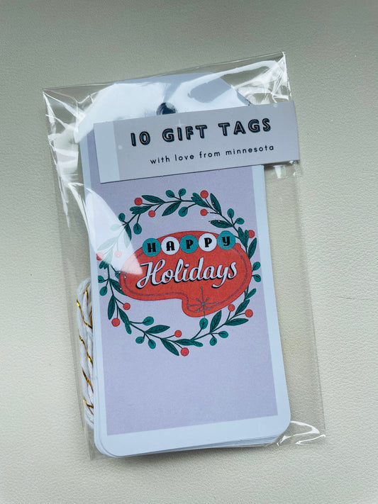 Happy Holidays Gift Tags