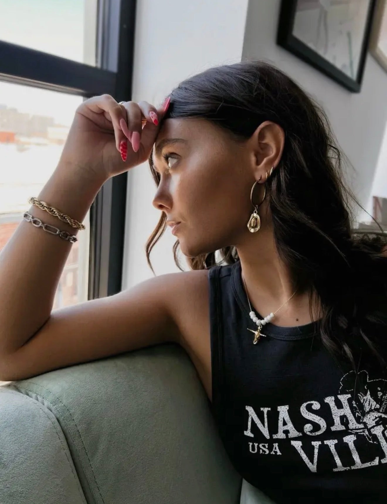 Cowboy Hat Charm Hoop Earrings