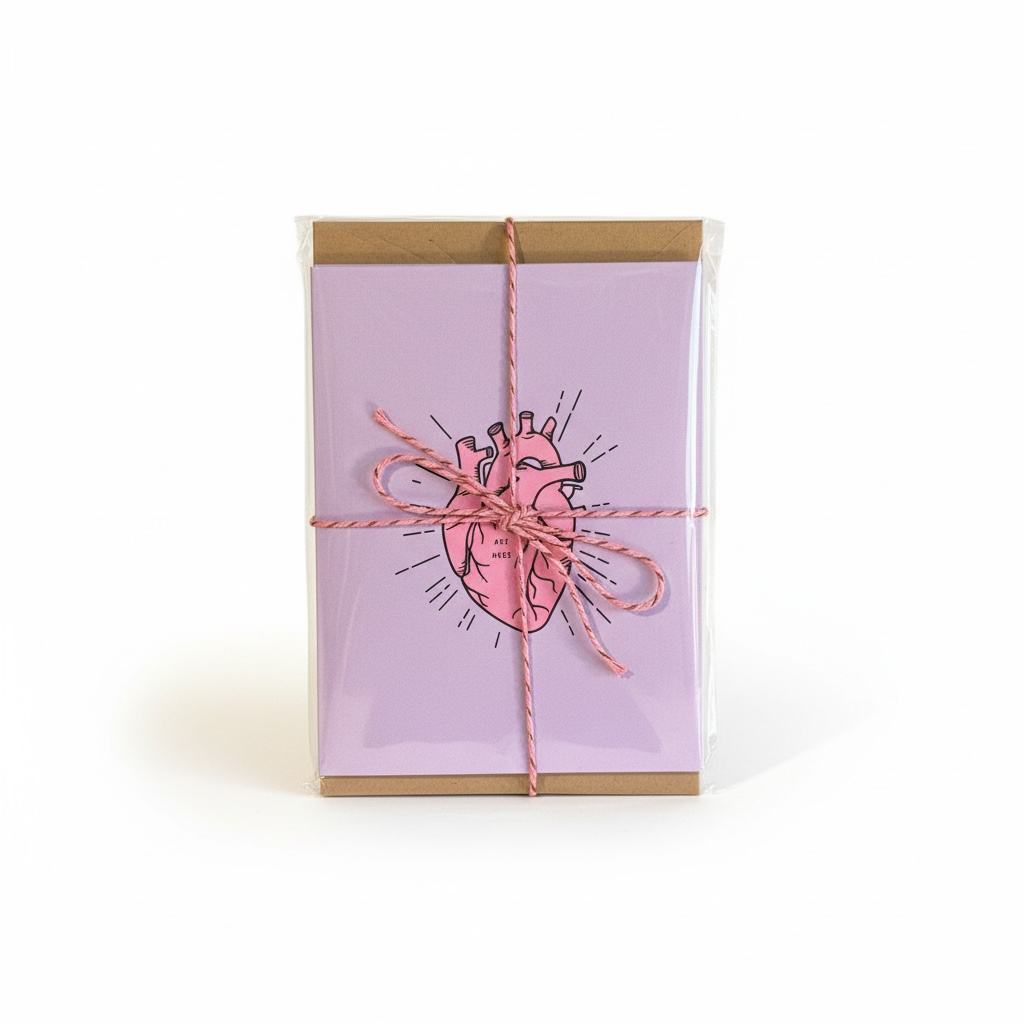 “You Are Here” Anatomical Heart Flat Card Set