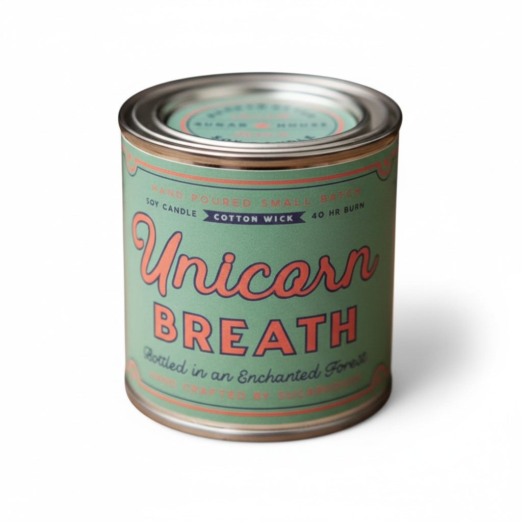 Unicorn Breath Soy Paint Can Candle