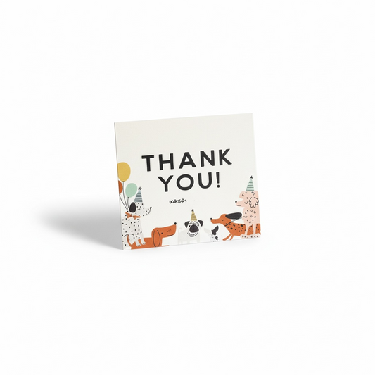 Puppy Party Thank You Flat Cards