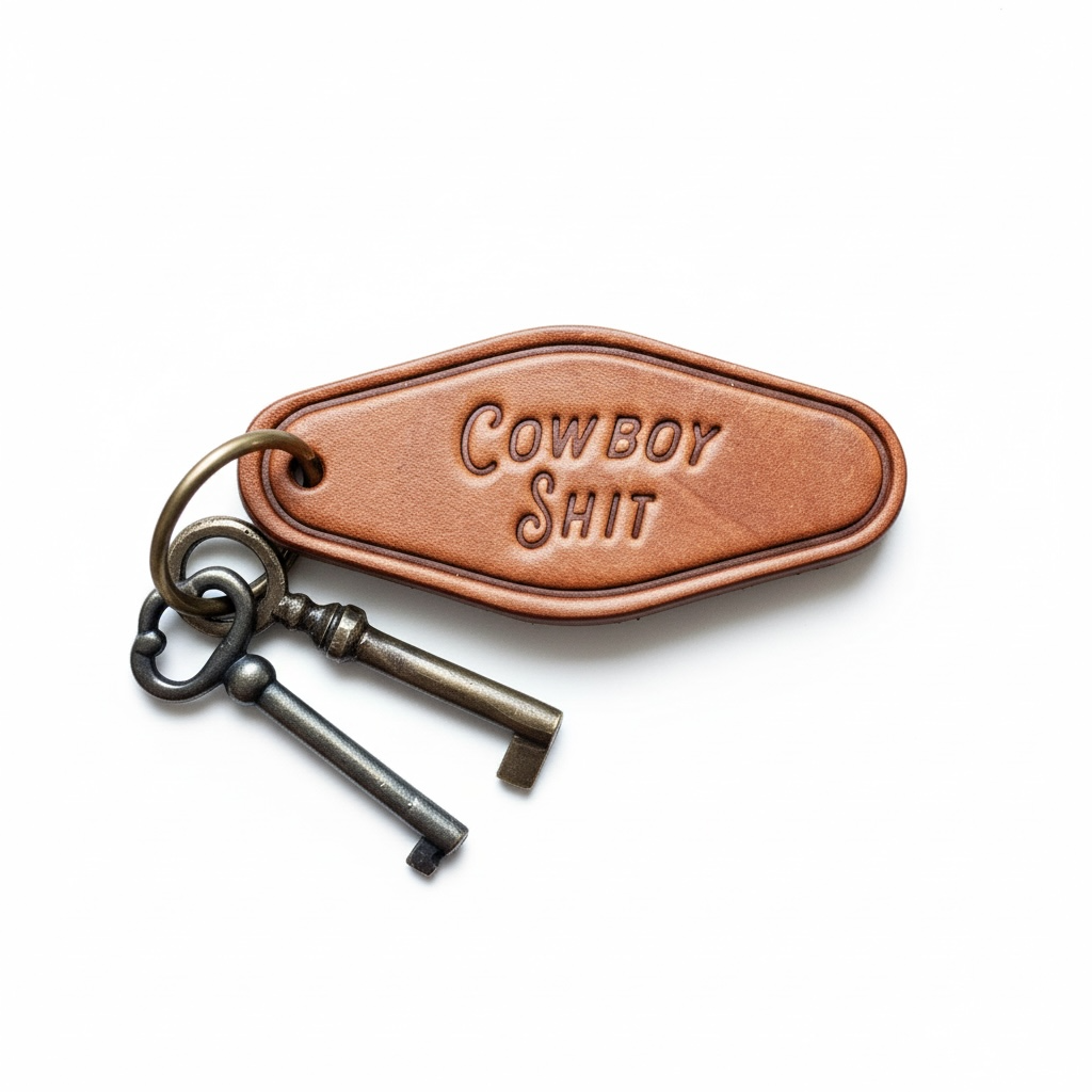 Cowboy Shit Leather Keychain - Motel Style