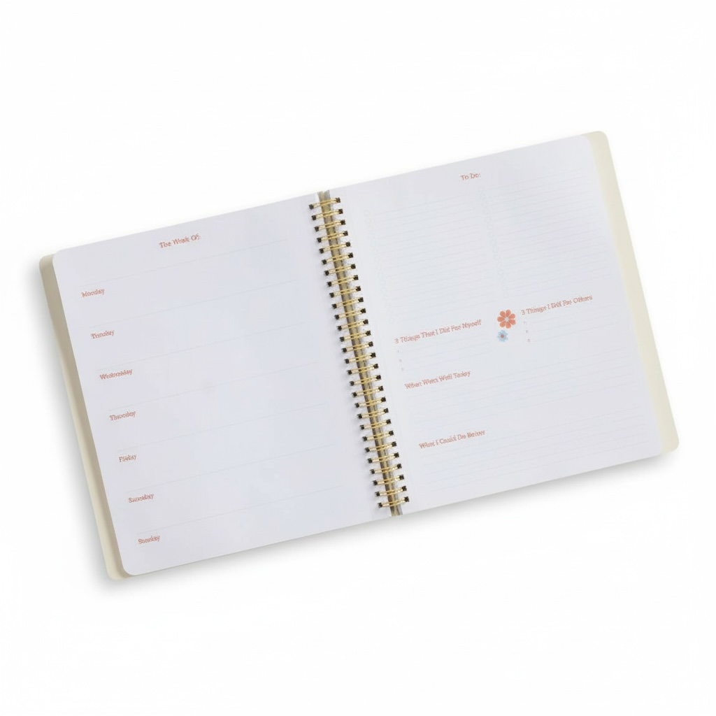 Progress Not Perfection Spiral Weekly Undated Planner