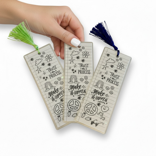 Positive Vibes Doodle Bookmark