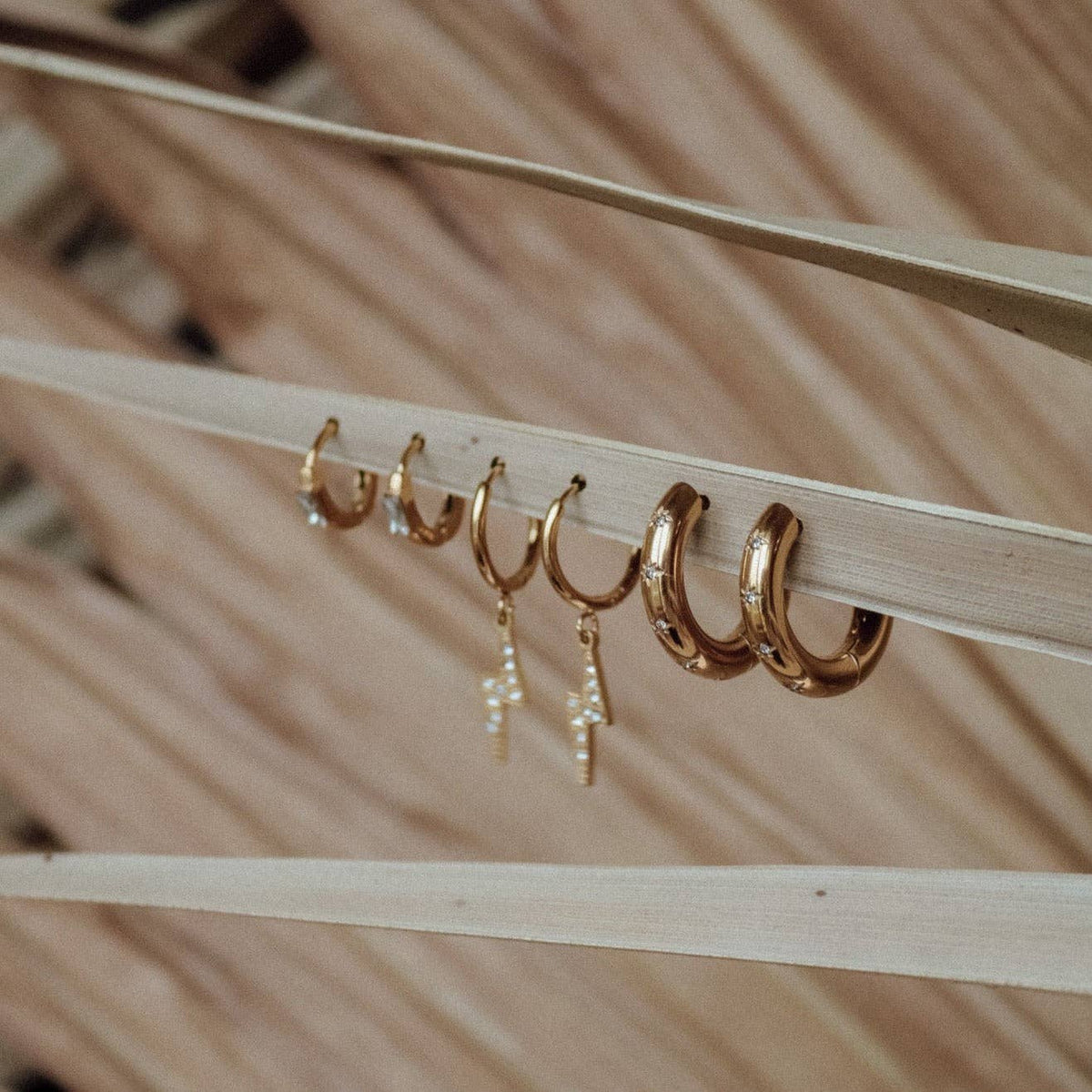 WILLOW HUGGIES | waterproof gold earrings
