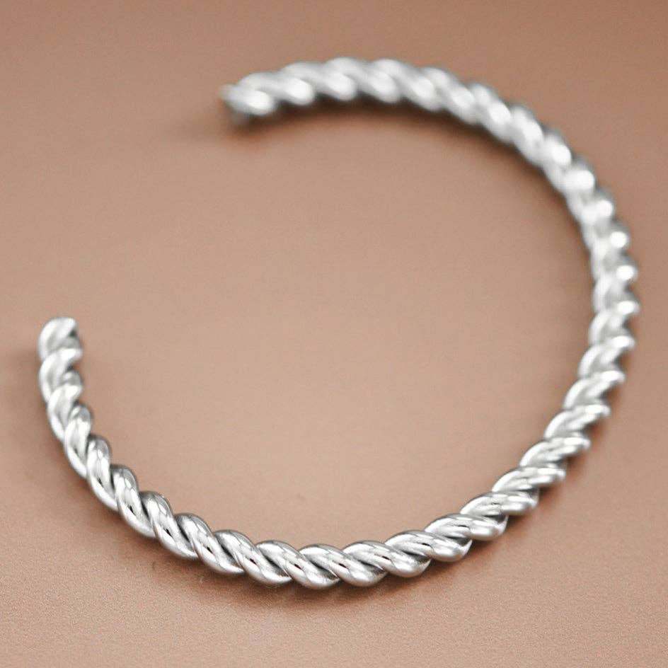 Tarnish-Resistant Waterproof Stainless Steel Cuff - 7207: S0OX3T7207 Silver