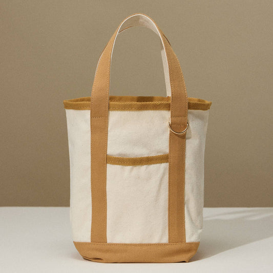 EcoCharm Cotton Everywhere-Carry Canvas Tote Bag -Small Size: Taupe / One size