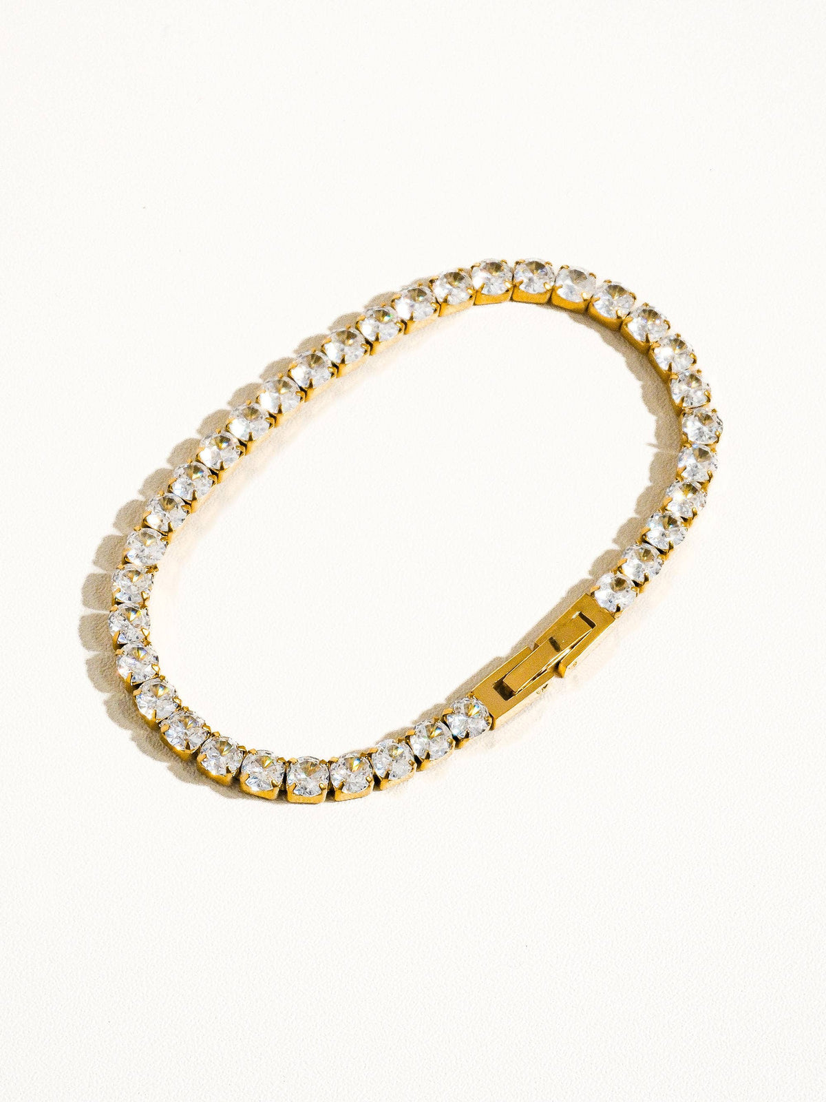 René Non-Tarnish Rhinestone Dressy Bracelet: Silver