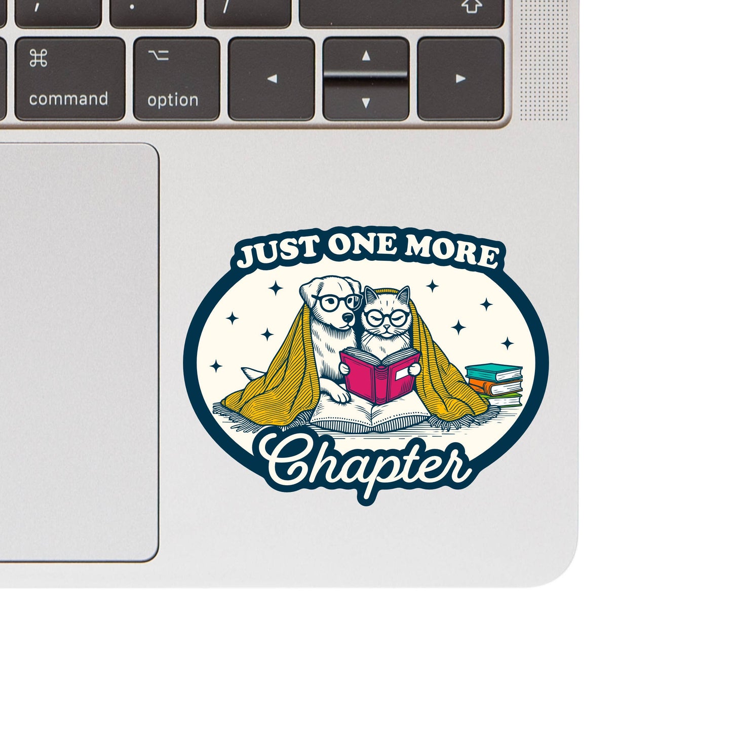 Adorable Dog Cat Book Read High Quality Vinyl Sticker