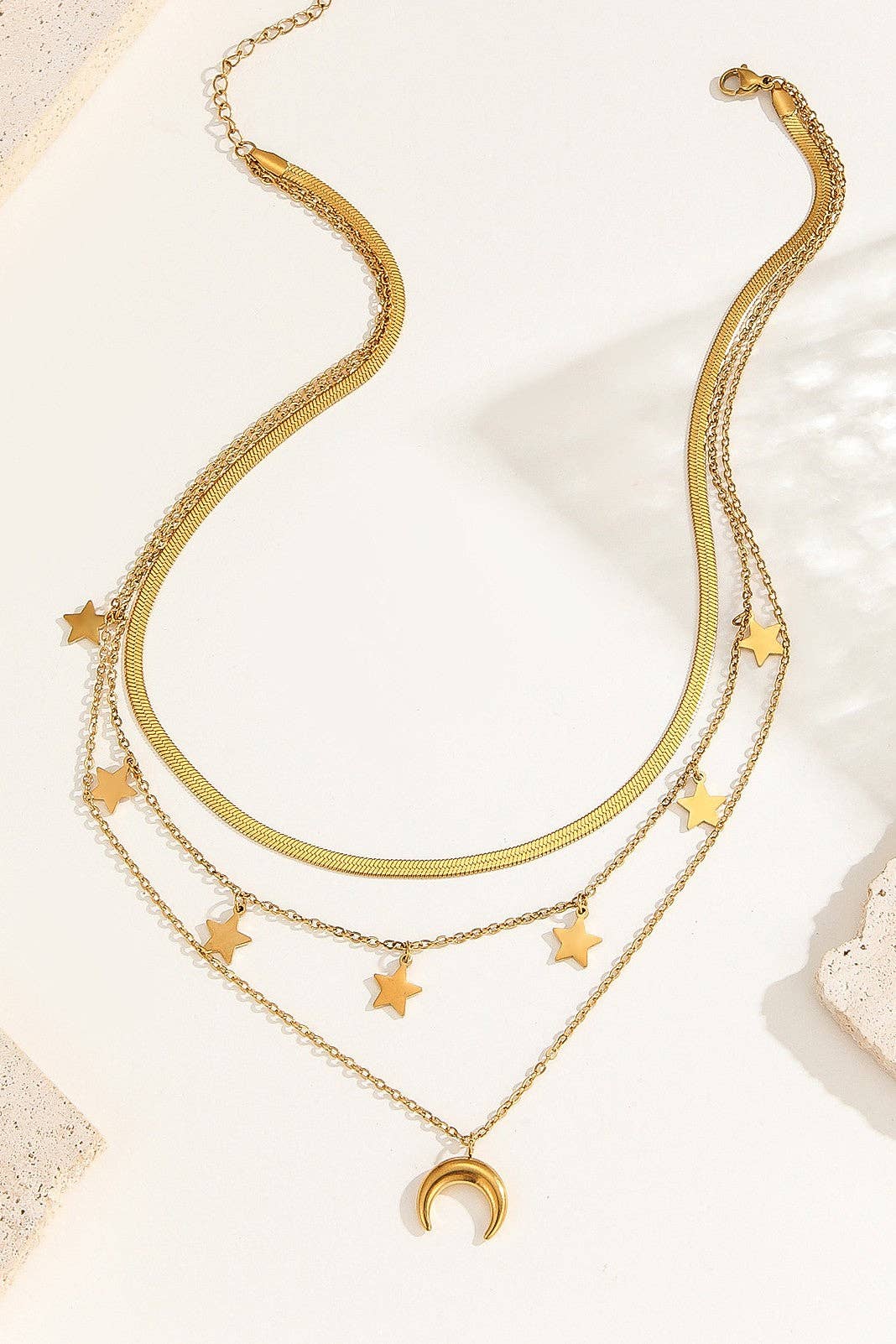 18K Gold Plated Waterproof Stainless Steel Chain Necklace - 6865: S0OX3T6865