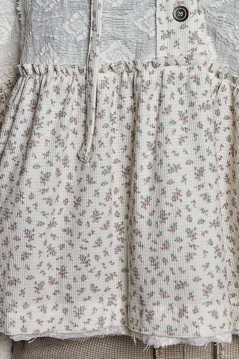 Lace Balloon Sleeve Ruffle Hoodie
