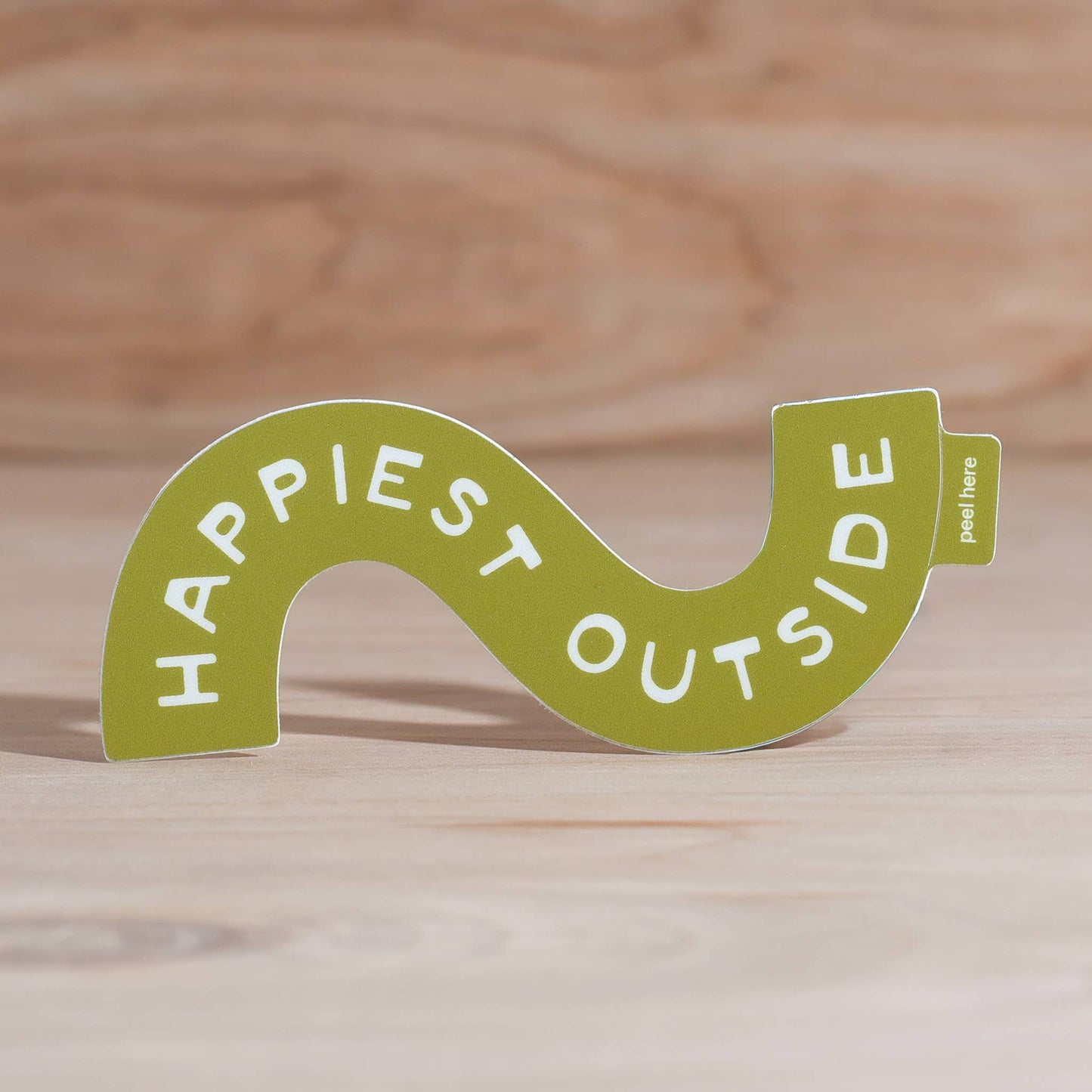 Happiest Outside Sticker | Vinyl Sticker | Outdoor Sticker: Sticker Only