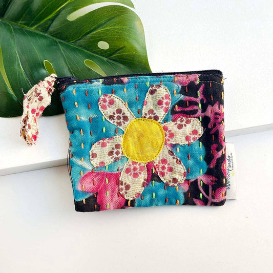 Kantha Flower Coin Purse