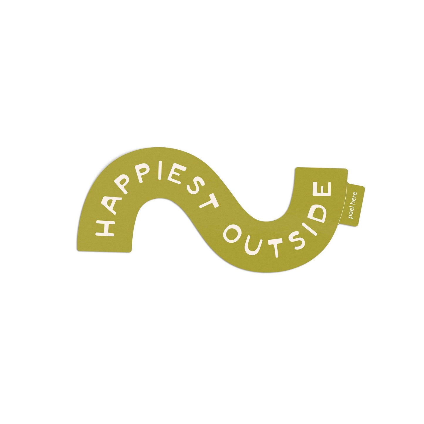 Happiest Outside Sticker | Vinyl Sticker | Outdoor Sticker: Sticker Only