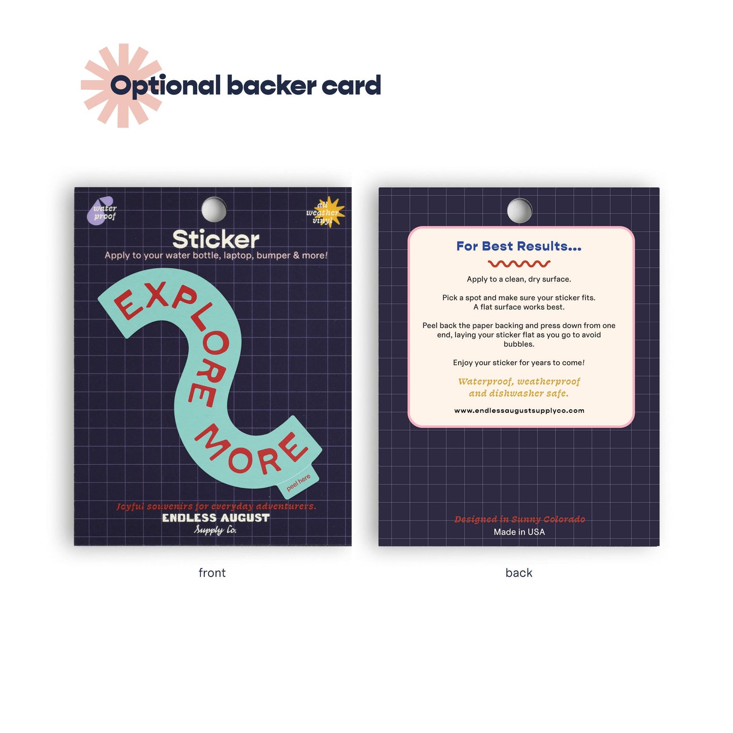 Explore More Sticker | Vinyl Sticker | Turquoise: Sticker Only
