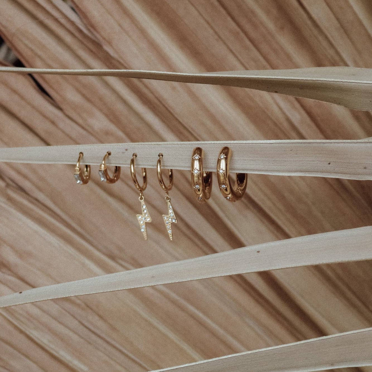WILLOW HUGGIES | waterproof gold earrings