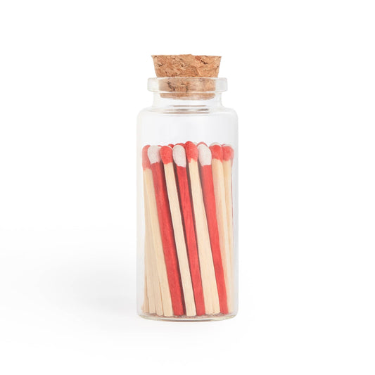 Peppermint Stick Matches in Medium Corked Vial