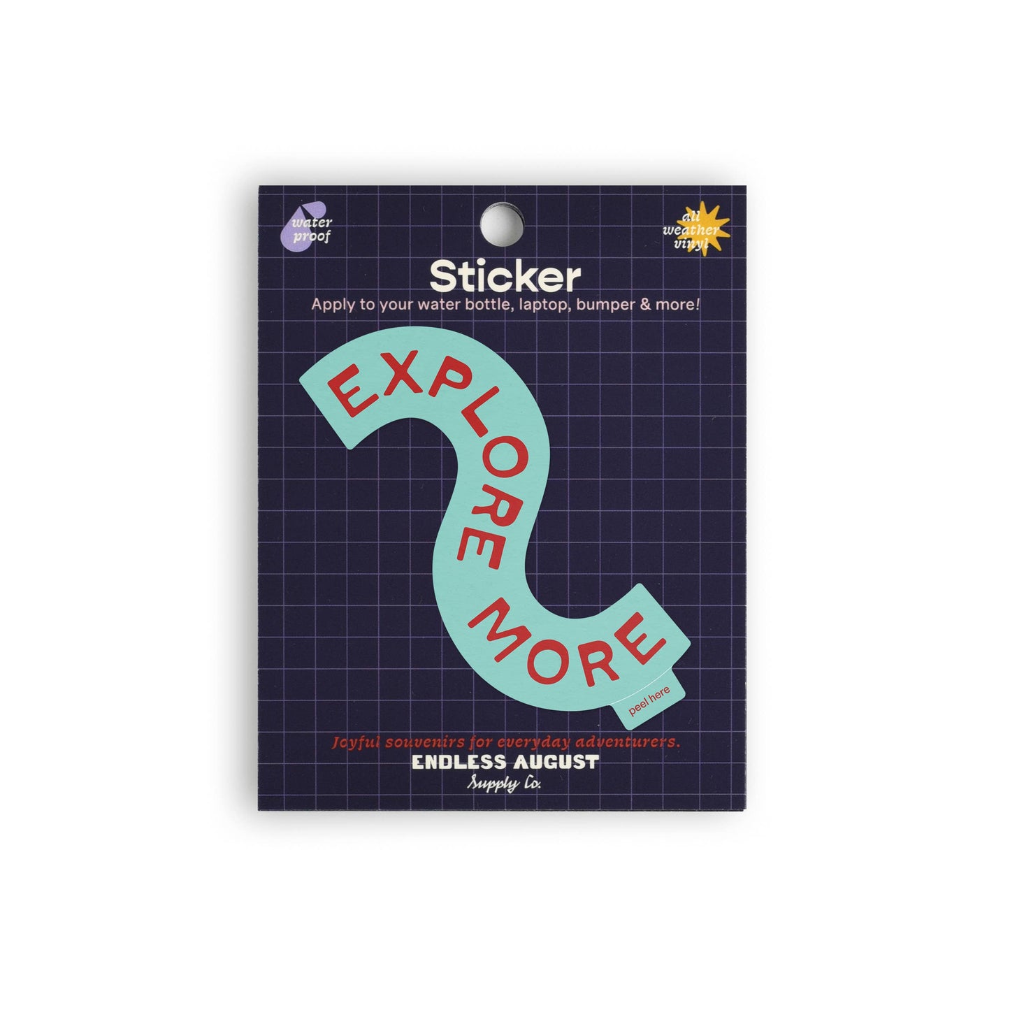 Explore More Sticker | Vinyl Sticker | Turquoise: Sticker Only